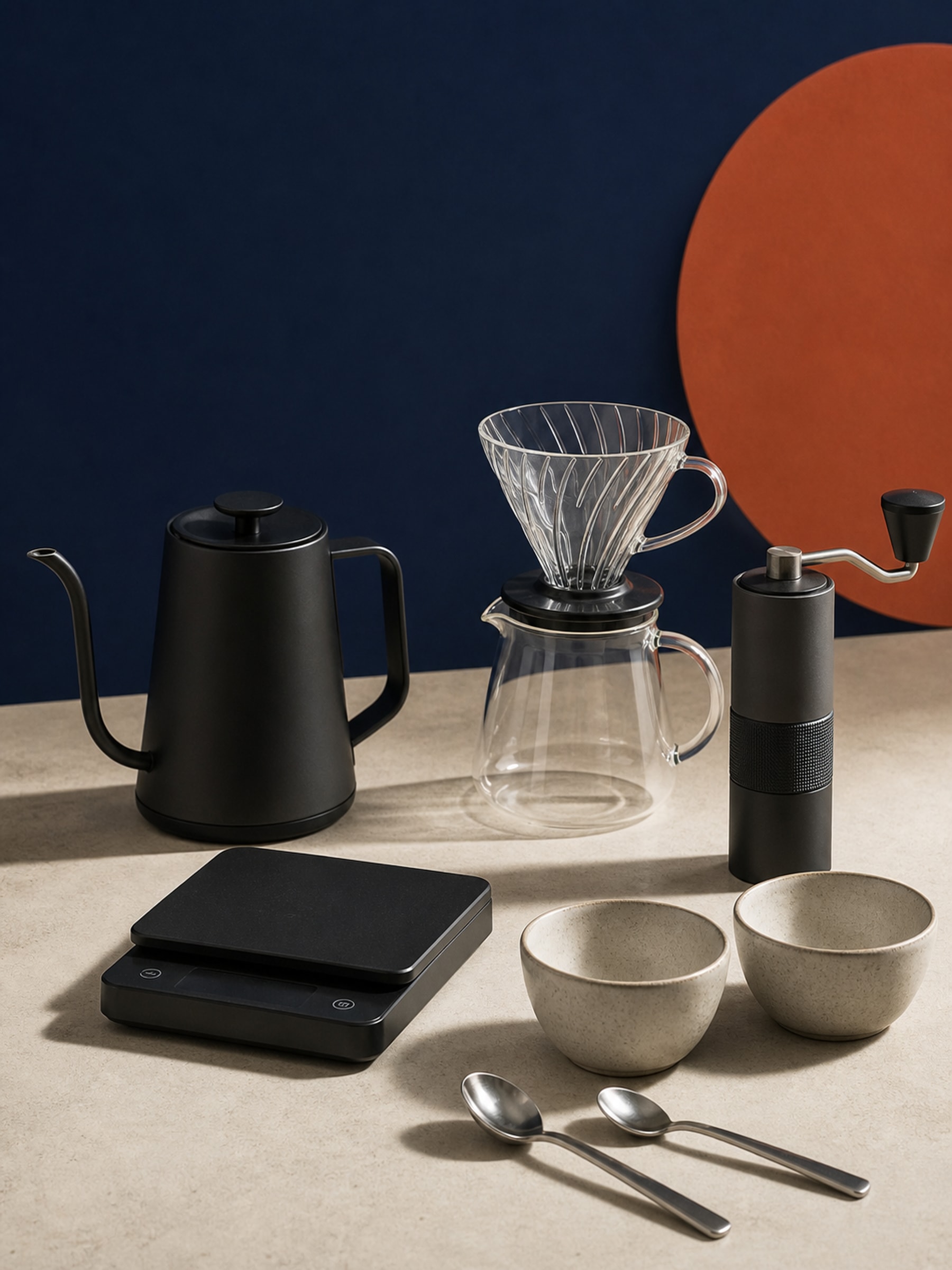 Coffee brewing and cupping equipment